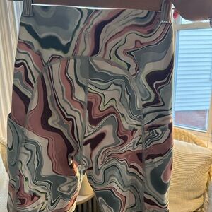 Athleta Multicolor Swirl Bike Shorts